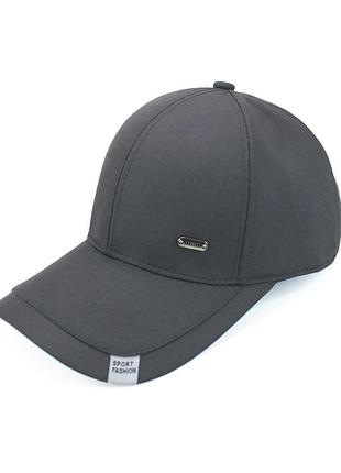Кепка темно-сіра однотонна sport cap бейсболка літня універсальна