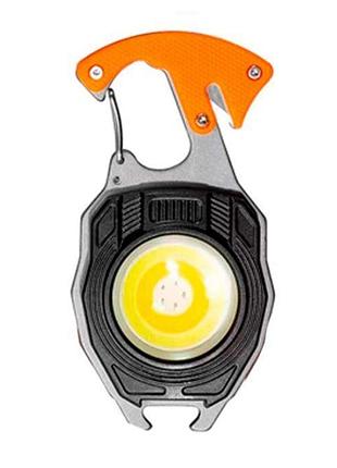 Ліхтарик багатофункціональний /ll-202-cob multitool, li-ion акумулятор, магніт, карабін, викрутка, запальничка ft