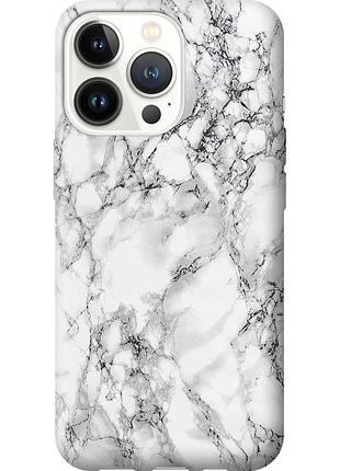 Чехол силиконовый на телефон iphone 13 pro мрамор белый "4480u-2372-58250"