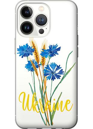 Чохол силіконовий патріотичний на телефон iphone 13 pro ukraine v2 "5445u-2372-58250"