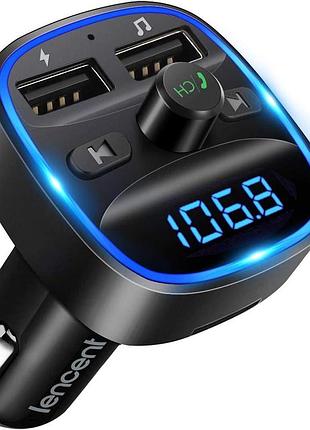 Fm-передатчик lencent t25 bluetooth с двойной usb-зарядкой