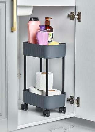 Этажерка 2-х ярусная violet house 6021 honeycomb grey 17х27х43 см (7040718)