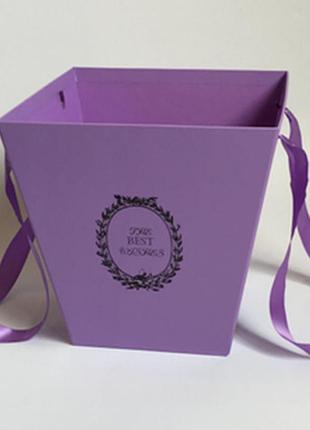 Подарункова коробка ufo w9222 lilac box flowers (6885160)