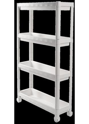 Этажерка 4-х ярусная violet house 6014 long shelf white 54х18х91 см (7040715)