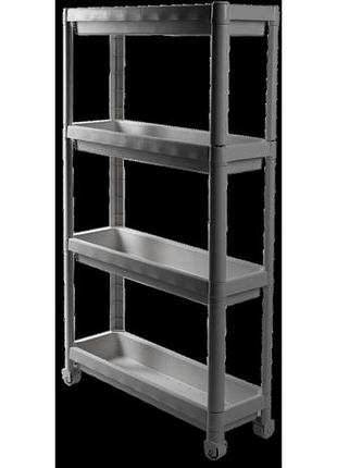 Этажерка 4-х ярусная violet house 6014 long shelf grey 54х18х91 см (7040714)