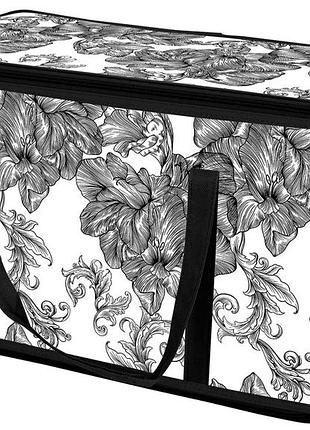 Кошик idea home db-28 anthracite flowers 60x30x30 см (7058560)