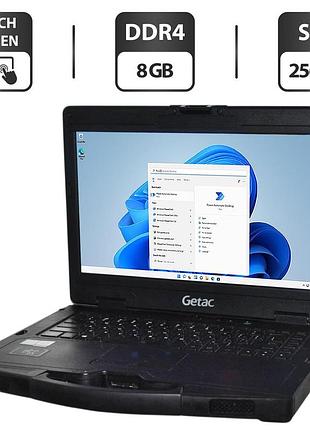 Напівзахищений ноутбук getac s410 g2 / 14" (1366x768) tn touch / intel core i5-8250u (4 (8) ядра по 1.6 - 3.4 ghz) / 8 gb ddr4 /