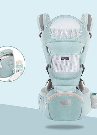 Рюкзак-кенгуру fruiteam baby carrier 6 в 1 для перенесення дітей зелений