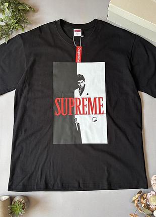 Футболка supreme x scarface чоловіча футболка суприм х scarface чоловіча літня повсякденна streetwear l m