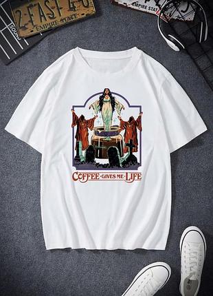 Футболка овер белая life m