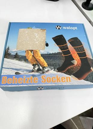 Подогревающиеся носки walopt rps-009 с аккумуляторами 2×5000 мач, usb-c, до 10 часов работы, 3 режима нагрева