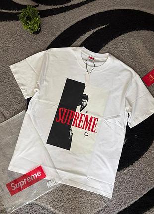 Футболка supreme x scarface чоловіча футболка суприм х scarface чоловіча літня повсякденна streetwear l m
