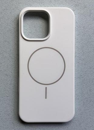 Apple iphone 16 pro max чохол з magnetic ring, білий, з магнітами та бездротовою зарядкою
