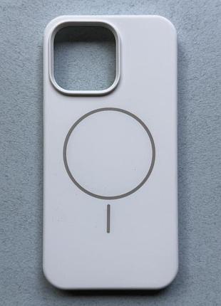 Apple iphone 15 pro max чохол з magnetic ring, білий, з магнітами та бездротовою зарядкою