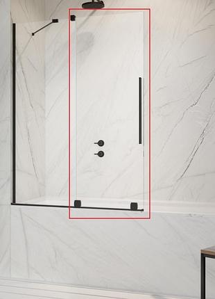 Штора для ванны radaway furo pnd ii 58,8x150 левая, прозрачное стекло, черный (10109588-54-01l)