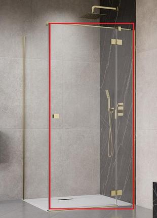 Душевая кабина radaway essenza kdj 90х200 правая, стекло прозрачное, brushed gold (1385044-99-01r)