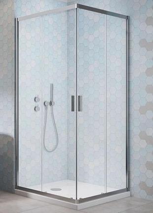 Душевая кабина radaway alienta c 90х90 прозрачное стекло + поддон rodos + сифон хром (10239090-01-01kr)