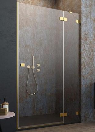 Душевая дверь radaway essenza pro dwj 130x200 правая, безопасное стекло, прозрачное, золотая (10099130-09-01r)