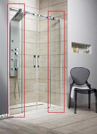 Сбоку стенка radaway espera dwd 180х200 прозрачное стекло, хром (380228-01)
