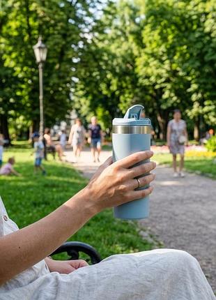 Термокухоль daily 450 мл із нержавіючої сталі для гарячих і холодних напоїв blue