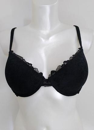Бюстгальтер lormar your body easy up, push up чорний, 80b