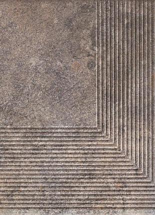 Сходинка кутова paradyz viano 30x30 grys struktura