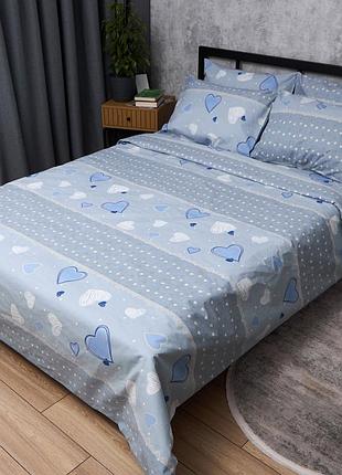 Комплект постільної білизни moon&star бязь gold люкс pastel love полуторний євро 160х220наволочки 2х70х70 (ms-820014827)