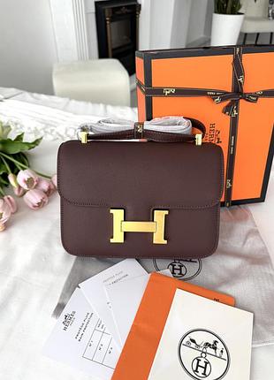 Hermes constance chocolate gold