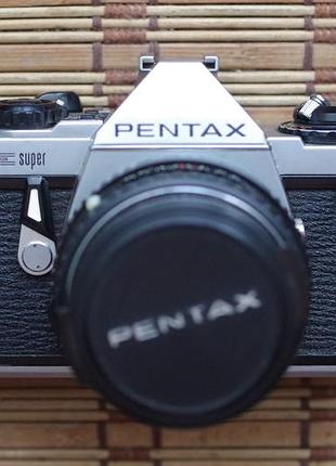 Фотоаппарат pentax me super + smc pentax-m 50mm 2.0 с крышкой
