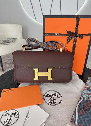 Hermes constance chocolate gold