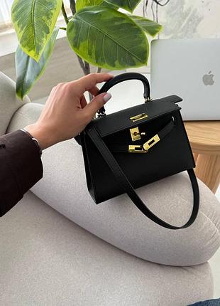 Hermès mini kelly black (магнитная коробка)
