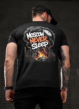 Тактическая футболка selion never sleep black вт4673