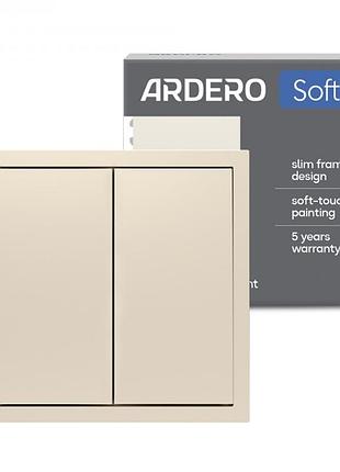 Выключатель 2-клавишный перекрестный ardero ev132-c soft 10а шампань