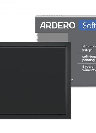 Выключатель кнопочный 1-клавишный ardero ev141-b soft 10а черный