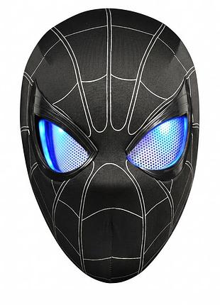 Інтерактивна маска людини-павука buma toys маска для вечіроксплей spider man світиться ворушиться очі
