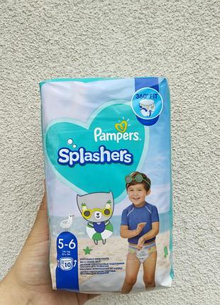 Трусики для плавання pampers splashers 5-6 | підгузки для басейну та моря, одноразові плавки