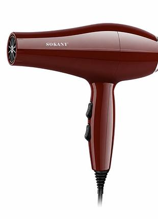 Фен для волосся sokany sk-14012 professional, 950 вт, 2 швидкості, 2 температурні режими, насадка-концентратор