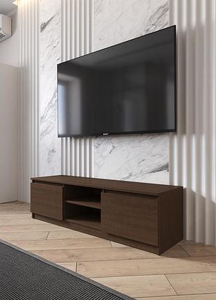Тумба под телевизор vays r-14 венге темный, с открытой нишей, лдсп, 140×40×40 см – для гостиной и спальни, под тв