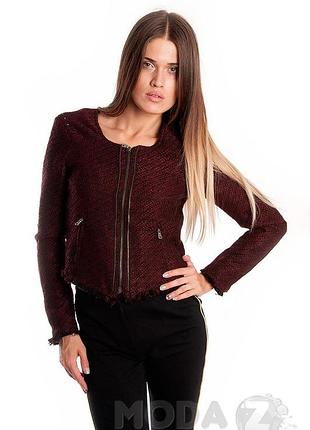 Куртка bershka 6534/168/113 жіноч. бордо l (67 806)