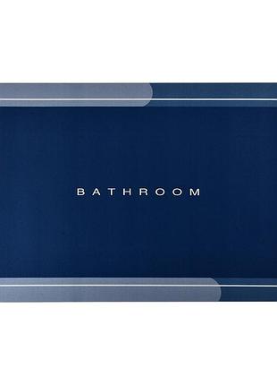 Коврик суперпоглощающий для ванной stenson r94775-60 прямоугольный 40×60 см синий мягкий и быстросохнущий