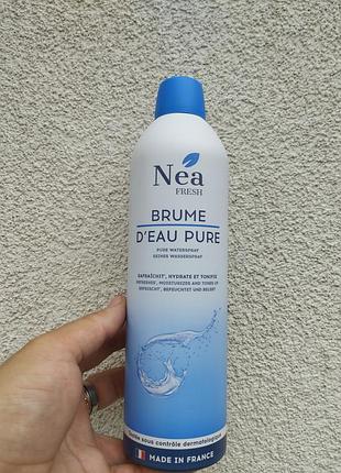 Зволожуючий спрей для обличчя та тіла néa fresh brume d'eau pure 400 мл | франція, для всіх типів шкіри