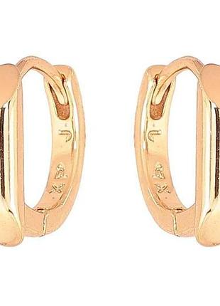 Серьги кольца позолота 18k «декоративные» 288870 тм xuping