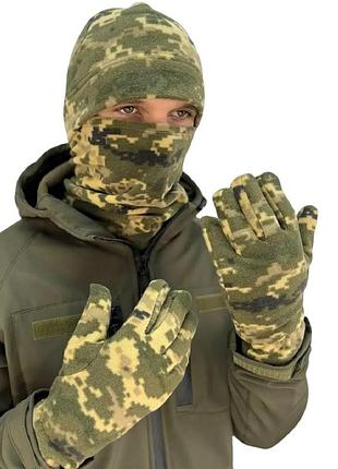 Комплект (шапка, бафф, перчатки) ranger, піксель 55-57 (ra8958)