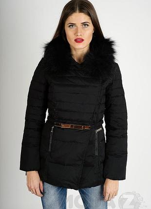 Пуховик elisabetta franchi wdf-9911-1*10 ворот мех. женск. черный 44 (113 141)