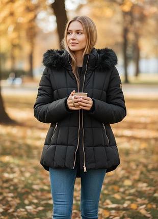 Куртка calvin klein 20-8002*10 жіночк. чорний 2xl (135 198)