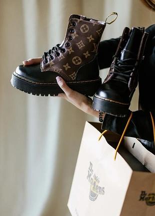 Черевики dr.martens jadon luis vuitton fur