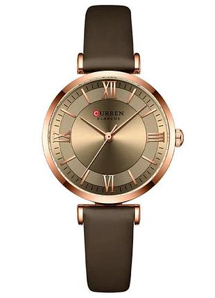 Жіночий наручний годинник curren 9079 rose gold coffee