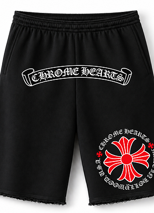 Чоловічі оверсайз шорти chrome hearts