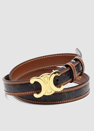 💫 celine medium triomphe belt in triomphe canvas and calfskin tan