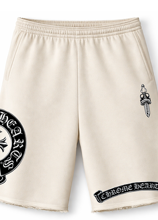 Чоловічі оверсайз шорти chrome hearts